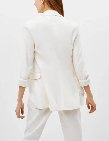 Sacou Bershka, alb