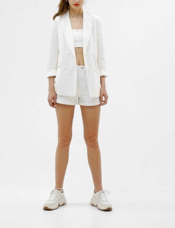 Sacou Bershka, alb