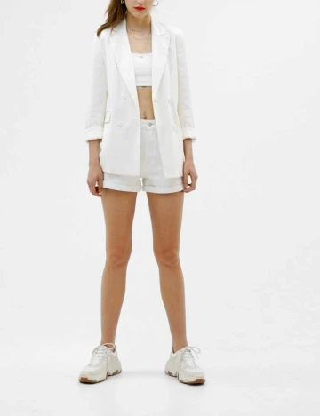 Sacou Bershka, alb