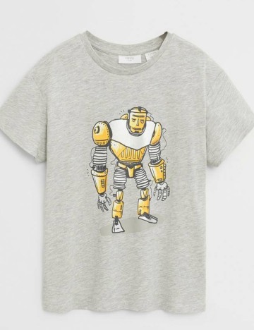 Tricou Mango Kids, gri