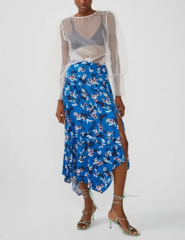 Fusta Zara, albastru Albastru