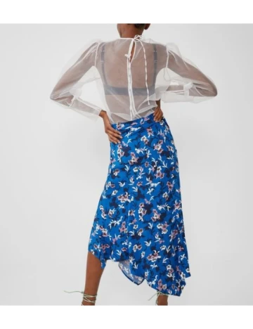 Fusta Zara, albastru Albastru