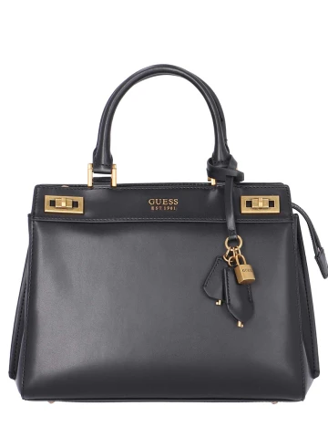 Geanta Katey Luxury Satchel Guess, negru Negru