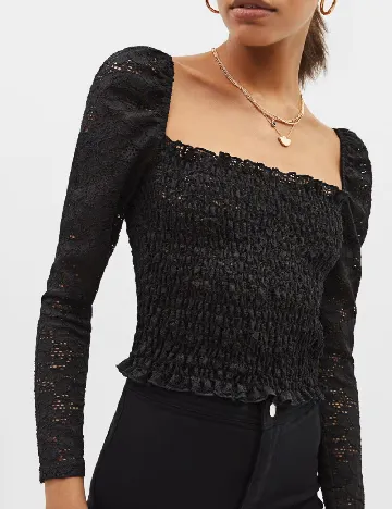 Top Bershka, negru