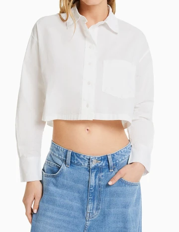 Camasa Bershka, alb