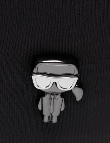 Borseta Ikonik KARL LAGERFELD, negru