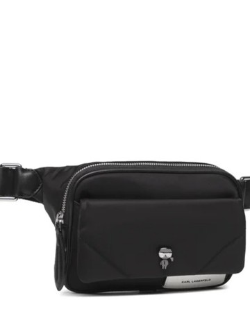 Borseta Ikonik KARL LAGERFELD, negru