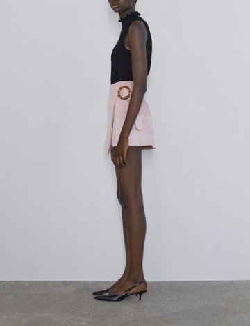 Fusta pantalon Zara, roz