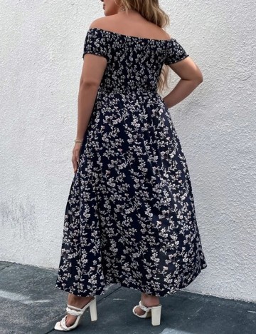 Rochie lunga SHEIN CURVE, bleumarin