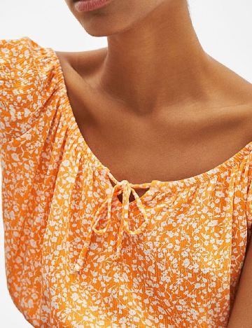 Top Bershka, portocaliu
