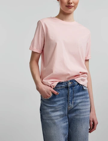 Tricou Pieces, roz