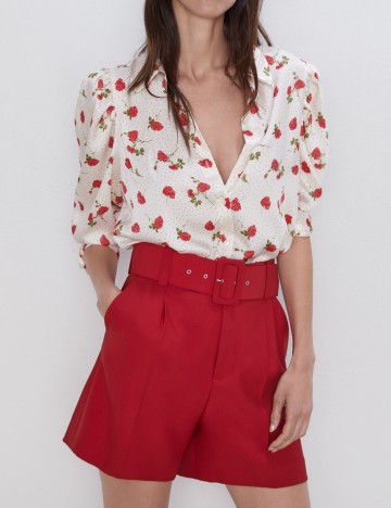 Pantaloni scurti Zara, rosu