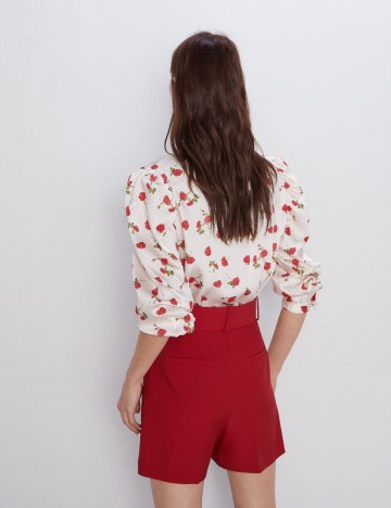 Pantaloni scurti Zara, rosu