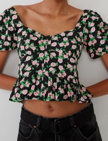 Top Zara, floral