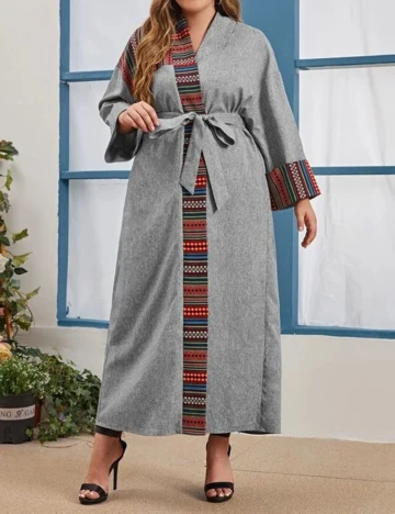 Blazer SHEIN CURVE, gri