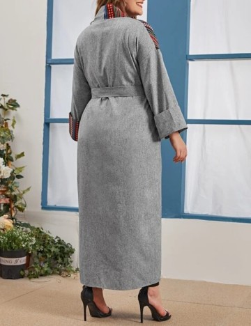 Blazer SHEIN CURVE, gri