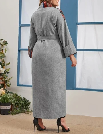 Blazer SHEIN CURVE, gri