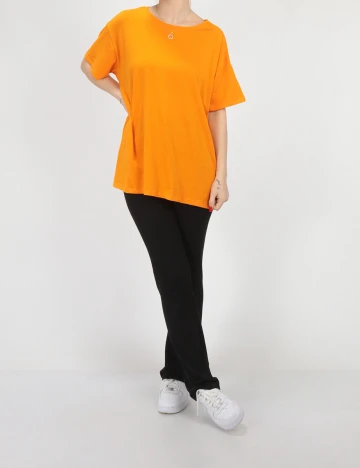 Tricou Oversize Pieces, portocaliu