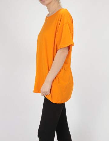 Tricou Oversize Pieces, portocaliu