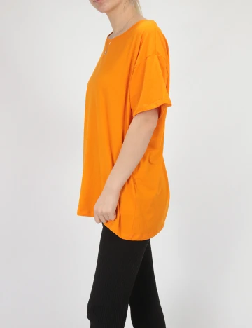 Tricou Oversize Pieces, portocaliu