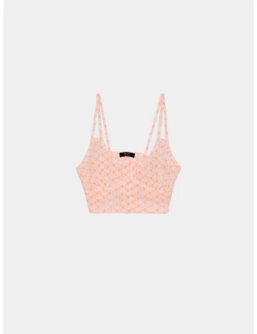Top Bershka, roz fucsia Roz