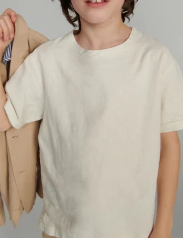 Tricou Reserved, ecru