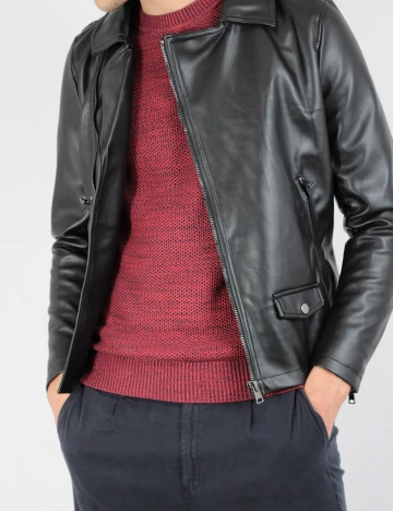 Geaca Pull&Bear, negru Negru