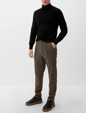 Pantaloni s.Oliver, maro inchis
