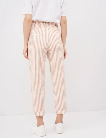 Pantaloni Bershka, alb/imprimeu
