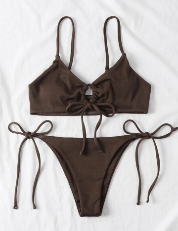 Costum de baie SHEIN, maro