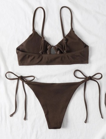 Costum de baie SHEIN, maro