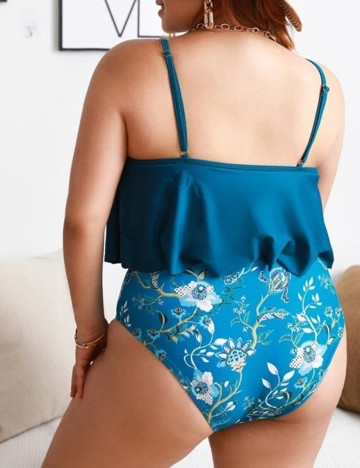 Costum de baie SHEIN CURVE, albastru