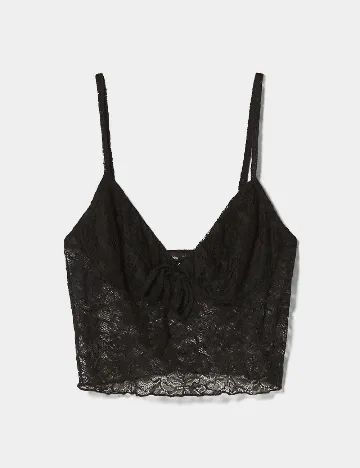 Top Bershka, negru Negru