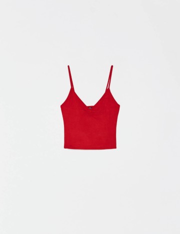 Top Bershka, rosu aprins