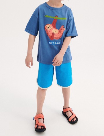 Tricou Reserved, albastru
