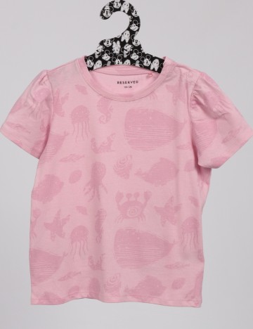 Tricou Reserved, roz, 3-4 ANI