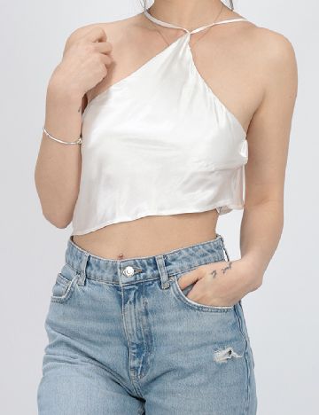 Top Bershka, alb, S