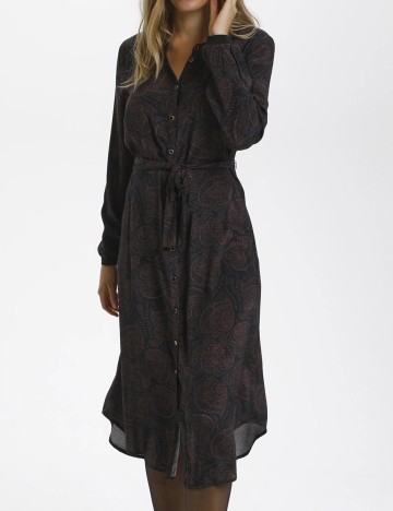 Rochie medie Kaffe, negru/maro