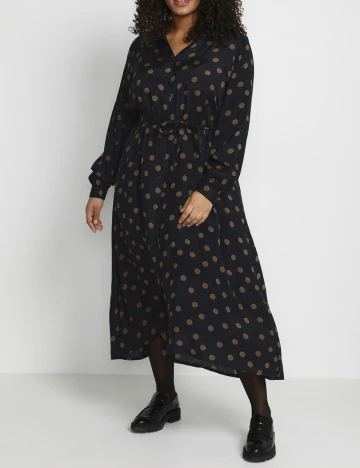 Rochie medie Kaffe curve, negru Negru