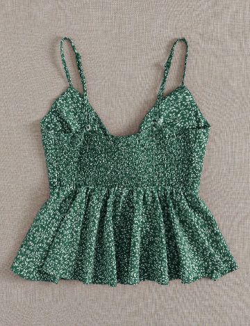 Top SHEIN, verde inchis