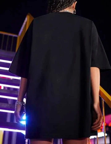 Tricou Oversize SHEIN, negru Negru