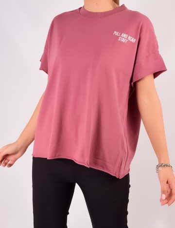 Tricou Pull&Bear, roz pudra