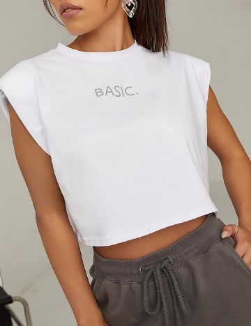 Top SHEIN, alb, M