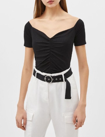 Top Bershka, negru