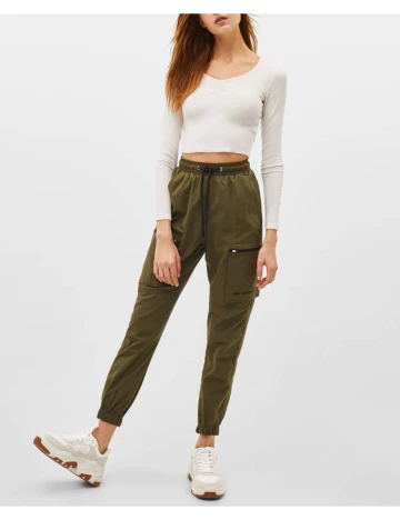 Bluza Bershka, alb Alb