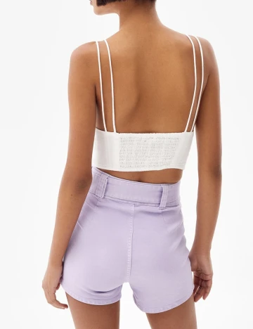 Pantaloni scurti Bershka, mov