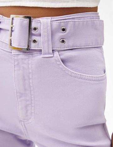 Pantaloni scurti Bershka, mov