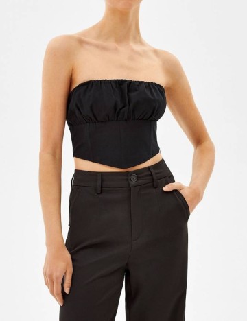 Top Bershka, negru