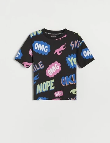 Tricou Reserved, negru