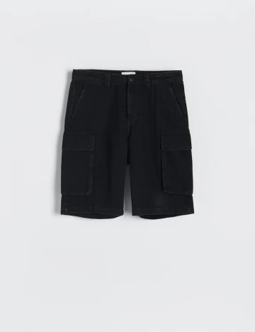 Pantaloni scurti Reserved, negru Negru